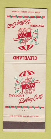 Matchbook Cover - Taylor's Rolling Cart Cleveland OH