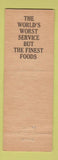 Matchbook Cover - Herbie K's Oyster House Alexandria LA
