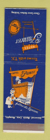 Matchbook Cover - Hotel Frances Monroe LA