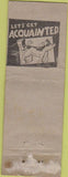 Matchbook Cover - Brainerd Liquor Store MN WORN