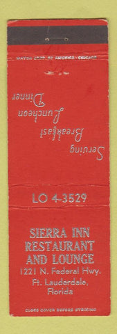 Matchbook Cover - Sierra Inn Restaurant Fort Lauderdale FL