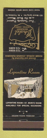Matchbook Cover - The Chalet Restaurant North Providence RI