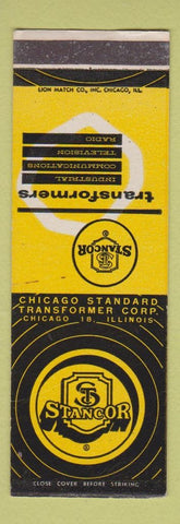 Matchbook Cover - Stangor Transformers Radio TV Chicago IL WEAR