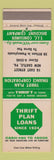 Matchbook Cover - Thrift Plan Loans New Castle PA