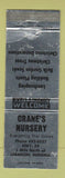 Matchbook Cover - Crane's Nursery Lebanon IN WEAR