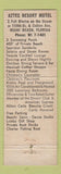 Matchbook Cover - Aztec Resort Motel Miami Beach FL