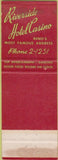 Matchbook Cover - Riverside Hotel Casino Reno NV