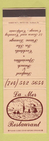 Matchbook Cover - La Mer Restaurant Orange CA