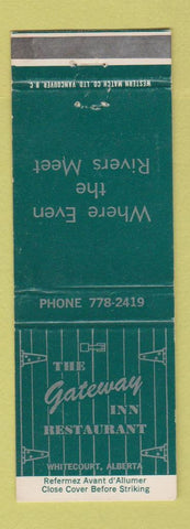 Matchbook Cover - Gateway Inn Restaurant Whitecourt AB