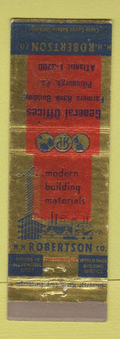 Matchbook Cover - HH Robertson Building Materials Pittsburgh PA