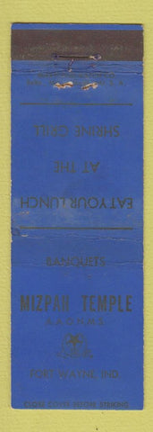 Matchbook Cover - Mizpah Temple Fort Wayne IN WORN