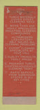 Matchbook Cover - Turco Cleaning Products Chicago Los Angeles San Francisco