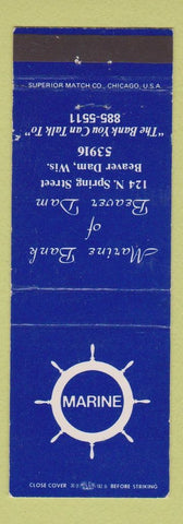 Matchbook Cover - Marine Bank of Beaver Dam WI WEAR