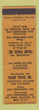 Matchbook Cover - Frank Yoder Heating Plumbing Mt Penn Reading PA