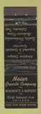 Matchbook Cover - Meier Granite Company Monuments Chicago IL WEAR