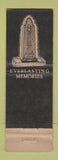 Matchbook Cover - Meier Granite Company Monuments Chicago IL WEAR