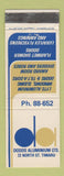 Matchbook Cover - Dodds Aluminum Timaru New Zealand
