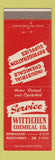 Matchbook Cover - Wittichen Chemical Birmingham Montgomery AL