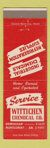 Matchbook Cover - Wittichen Chemical Birmingham Montgomery AL