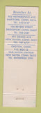 Matchbook Cover - RAE Bearings Hartford Bridgeport New Haven CT