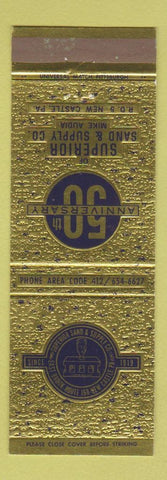 Matchbook Cover - Superior Sand Supply New Castle PA Mike Audia