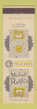 Matchbook Cover - Michael Roth's Schenectady NY
