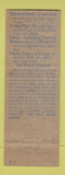 Matchbook Cover - Prismo Safety Corp Huntingdon PA HR Strolin Indianapolis IN