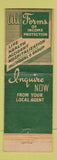 Matchbook Cover - Harry Ritzman Insurance Fullerton CA Woodmen Accident