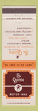 Matchbook Cover - La Quinta Motor Inns CHAIN