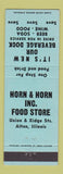 Matchbook Cover - Horn & Horn Food Stores Alton IL