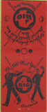 Matchbook Cover - Big 4 Ontario OR Billiards BOBTAIL