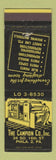 Matchbook Cover - Campion Company Philadelphia PA Blue Prints Printing