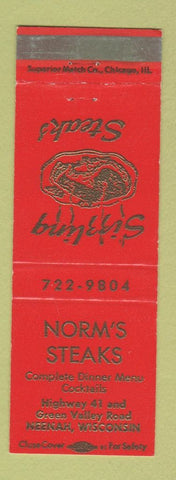 Matchbook Cover - Norm's Steaks Neenah WI