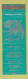 Matchbook Cover - Lincoln's Restaurant Leesport PA