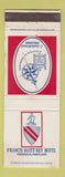 Matchbook Cover - Francis Scott Key Hotel Frederick MD