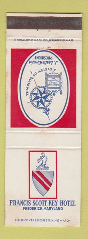 Matchbook Cover - Francis Scott Key Hotel Frederick MD