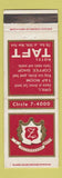 Matchbook Cover - Hotel Taft New York City