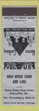 Matchbook Cover - High Wood Farm and Lake Henryville PA WORN