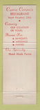 Matchbook Cover - Carrie Cerino's Restaurant North Royalton OH