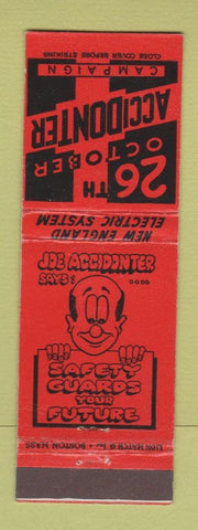 Matchbook Cover - New England Electric Styem Safety Joe Accidonter