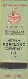Matchbook Cover - Aetna Portland Cement Bay City MI