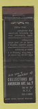 Matchbook Cover - Collectors of American Art New York City WEAR