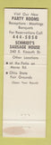 Matchbook Cover - Sausage Haus Restaurant Columbus OH German