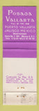 Matchbook Cover - Posada Vallarta Jalisco Mexico Puerto Vallarta WEAR