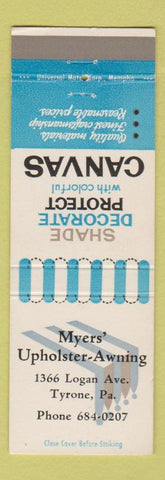 Matchbook Cover - Myers' Upholster Awning Tyrone PA