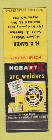 Matchbook Cover - Hobart Arc Welders HC Baker Cincinnati OH WEAR