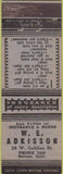Matchbook Cover - WE Adkisson Salinas CA