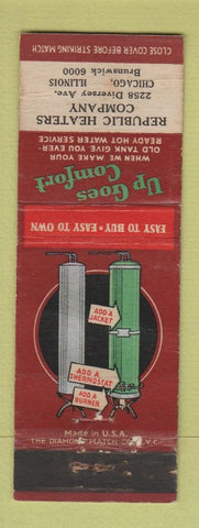Matchbook Cover - Republic Heaters Company Chicago IL WEAR