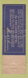 Matchbook Cover - Van Cleve Hotel Dayton OH