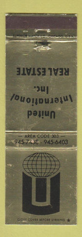 Matchbook Cover United International Real Estate Glenwood Springs Colorado WEAR